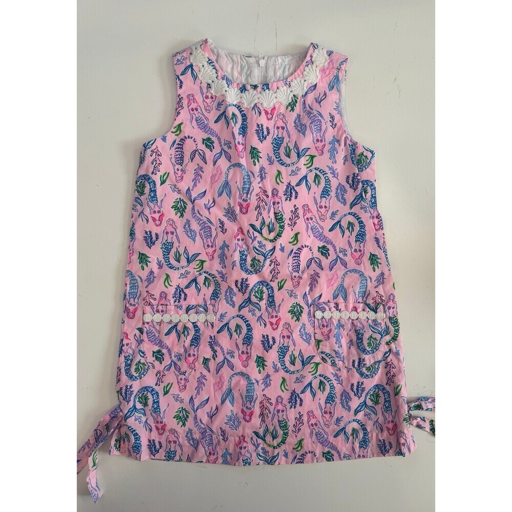 Lilly Pulitzer Girls Dress Size 6 Pink Blossom Girl's Night Out Print Dress